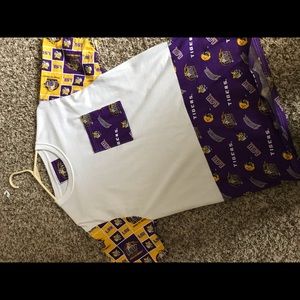LSU men's custom made  shirt (medium)